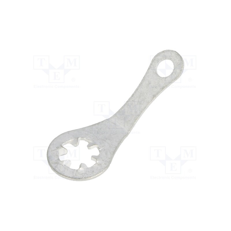 20 pcs : 7317 - Tip: solder lug ring, 0.45mm, M3, Ø: 3.1mm, soldering, screw, brass