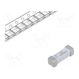 10 pcs : 0443001.DRLC - Fuse: fuse, time-lag, 1A, 280VAC, 280V, SMD, ceramic, 443LC, NANO2®