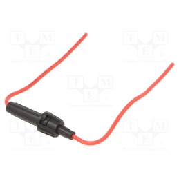 10 pcs : LPA-21B-16R - Fuse holder, cylindrical fuses, 6.3x32mm, Imax: 10A, Leads: cables