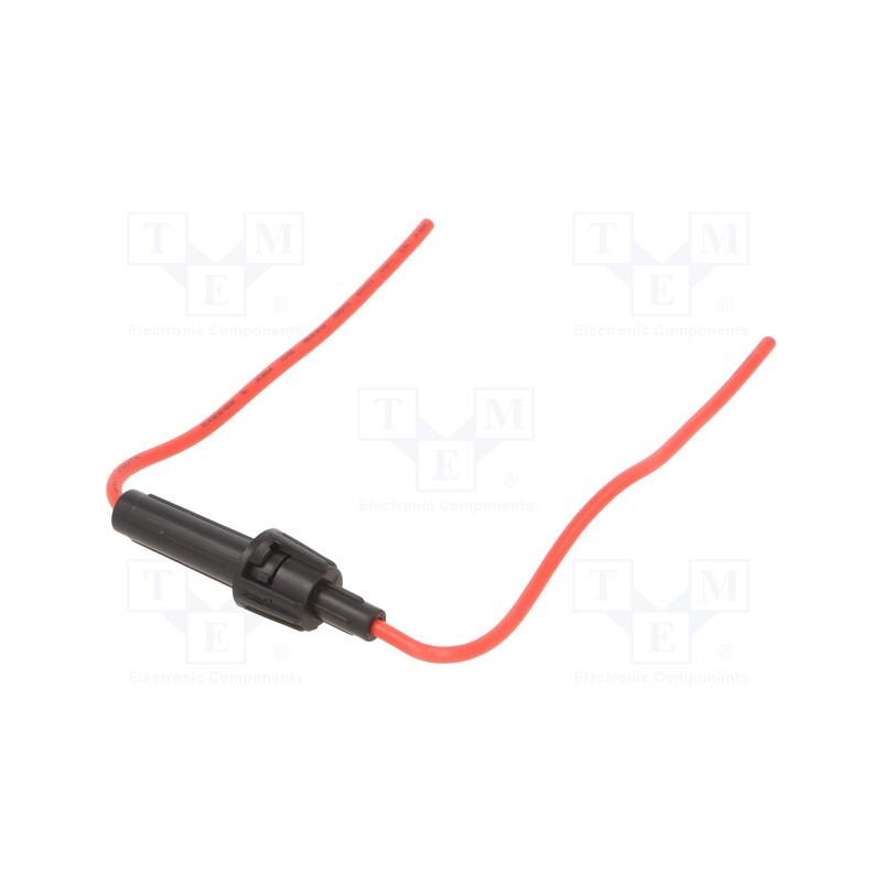 10 pcs : LPA-21B-16R - Fuse holder, cylindrical fuses, 6.3x32mm, Imax: 10A, Leads: cables