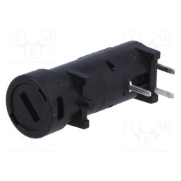 10 pcs : 3101.005 - Fuse holder, cylindrical fuses, THT, 5x20mm, -40÷85°C, 10A, black