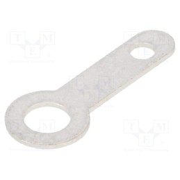 20 pcs : 7326 - Tip: solder lug ring, 0.5mm, M3,5, Ø: 3.6mm, soldering, screw, brass