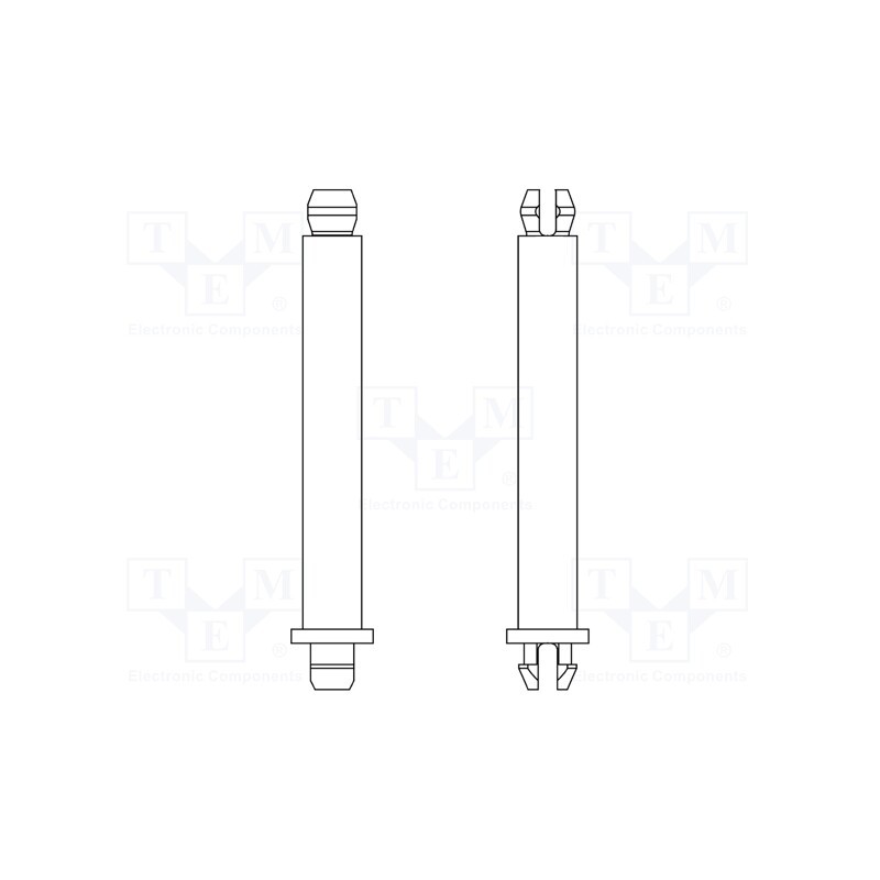 50 pcs : 8GG01V43209 - PCB distance, polyamide 66, L: 31.8mm, latch/latch, natural