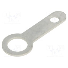 20 pcs : 7327 - Tip: solder lug ring, 0.5mm, M4, Ø: 4.32mm, soldering, screw, brass