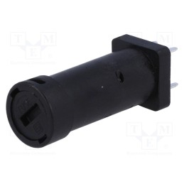 10 pcs : 3101.004 - Fuse holder, cylindrical fuses, THT, 5x20mm, -40÷85°C, 10A, black