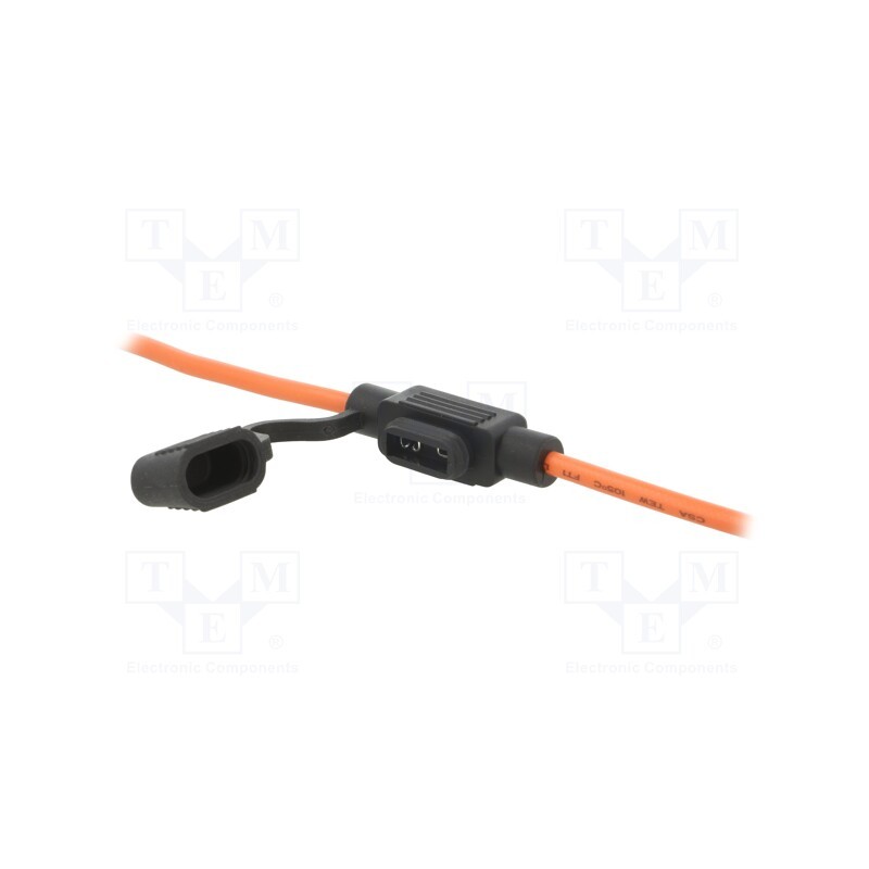 10 pcs : 100335 - Fuse holder, 11.1mm, 30A, on cable, Leads: lead x2, ways: 1, UL94V-2