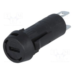 10 pcs : 3101.0031 - Fuse holder, cylindrical fuses, 5x20mm, 10A, on panel, black, FPG3