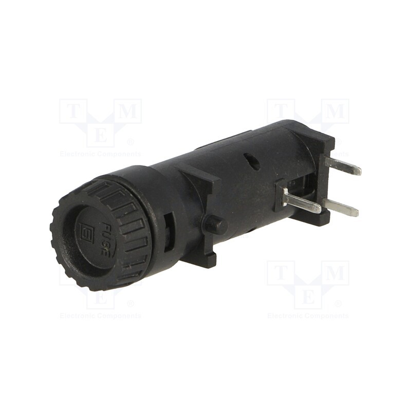 10 pcs : 3101.0055 - Fuse holder, cylindrical fuses, THT, 5x20mm, -40÷85°C, 10A, black