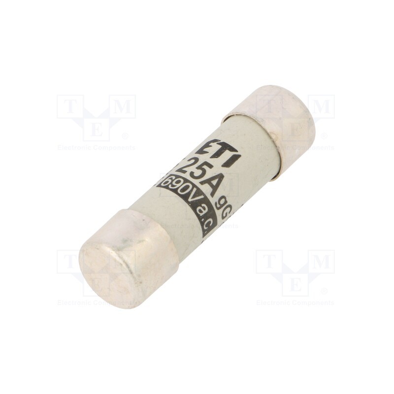 10 pcs : 2630013 - Fuse: fuse, gG, 25A, 690VAC, cylindrical,industrial, 14x51mm