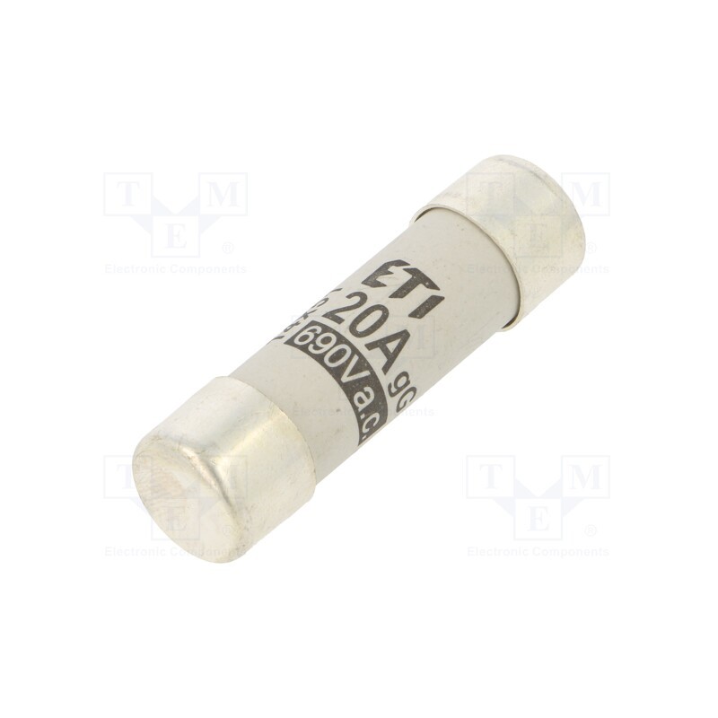 10 pcs : 2630011 - Fuse: fuse, gG, 20A, 690VAC, cylindrical,industrial, 14x51mm