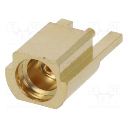 10 pcs : 734150961 - Socket, MMCX, female, angled 90°, 50Ω, THT, on PCBs, PTFE