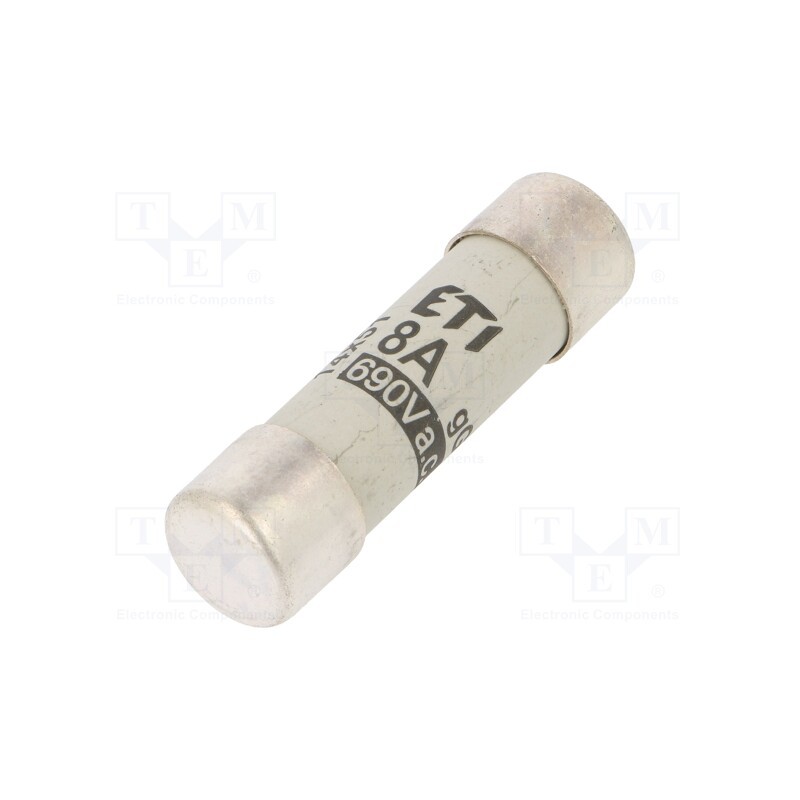 10 pcs : 2630006 - Fuse: fuse, gG, 8A, 690VAC, cylindrical,industrial, 14x51mm