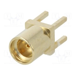 10 pcs : 734151471 - Socket, MMCX, female, straight, 50Ω, THT, on PCBs, PTFE, gold-plated