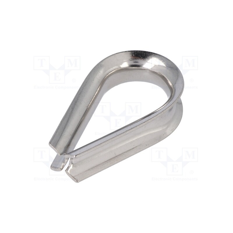 10 pcs : KAUS-10-A4 - Thimble for rope, acid resistant steel A4, for rope, DIN 6899