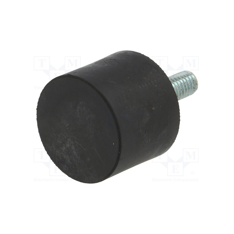 10 pcs : DVA.4-25-20-M6-18-55 - Vibroisolation foot, Ø: 25mm, H: 20mm, Shore hardness: 55±5, 560N