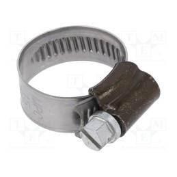 10 pcs : ST015 - Worm gear clamp, W: 9mm, Clamping: 15÷25mm, steel, ST, W1, DIN 3017