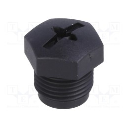 10 pcs : 734209100 ASI M12 VS - Protection cover, female M12 connectors, plastic