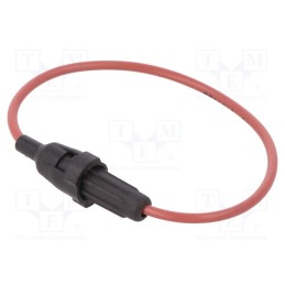 10 pcs : 8601.2001.08 - Fuse holder, cylindrical fuses, 5x20mm, on cable, tinned, UL94V-0