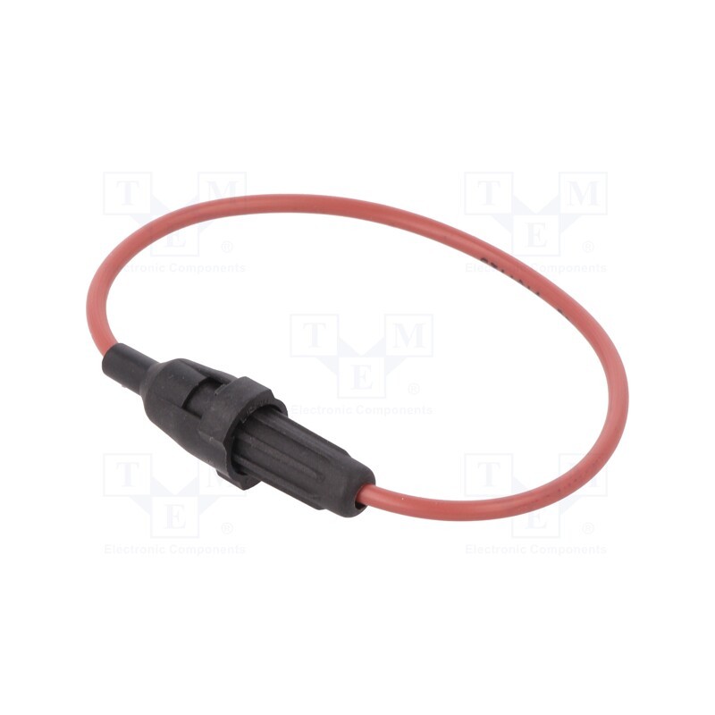 10 pcs : 8601.2001.08 - Fuse holder, cylindrical fuses, 5x20mm, on cable, tinned, UL94V-0