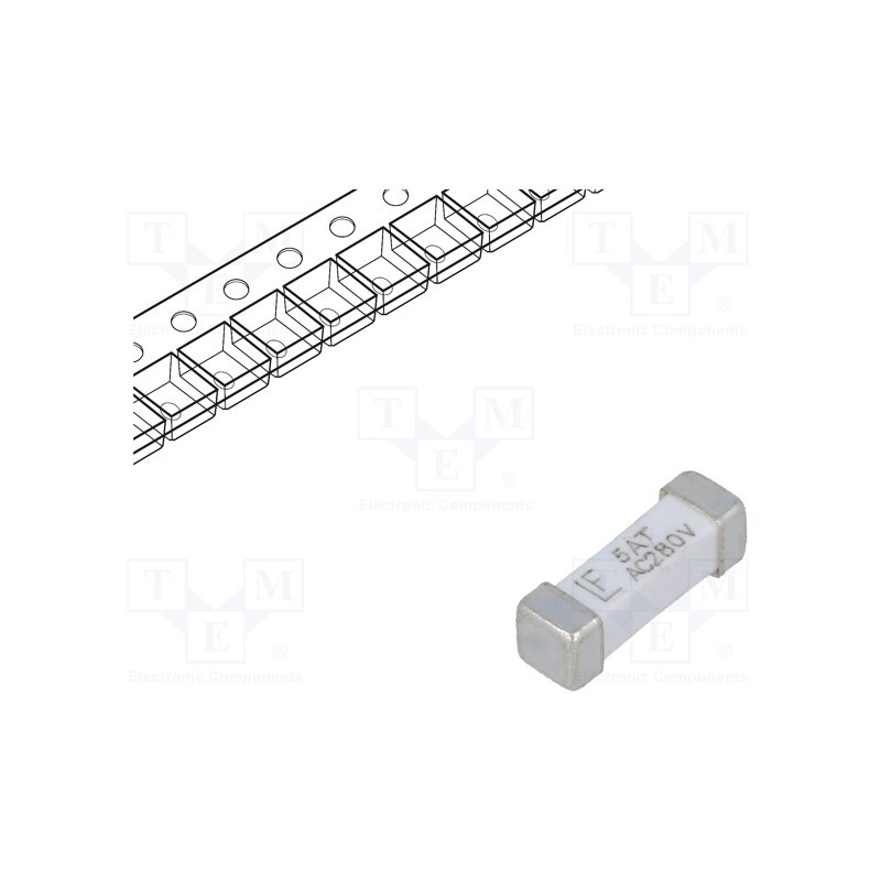 10 pcs : 0443005.DRLC - Fuse: fuse, time-lag, 5A, 280VAC, 280V, SMD, ceramic, 443LC, NANO2®