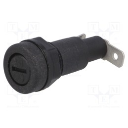 10 pcs : - - Fuse holder, cylindrical fuses, 5x20mm, 10A, 250V, on panel