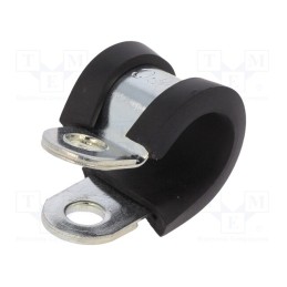 10 pcs : LKD11112 - Fixing clamp, ØBundle : 11mm, W: 12mm, steel, Cover material: EPDM