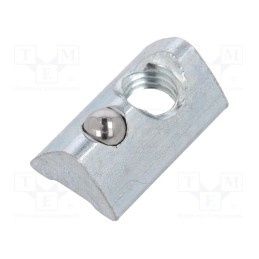 10 pcs : 96236 - Nut, for profiles, Width of the groove: 6mm, steel, zinc, T-slot
