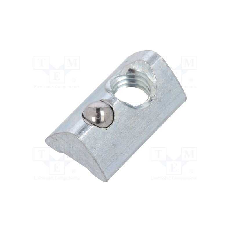 10 pcs : 96236 - Nut, for profiles, Width of the groove: 6mm, steel, zinc, T-slot