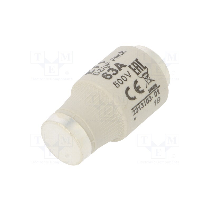10 pcs : 2313103 - Fuse: fuse, quick blow, 63A, 500VAC, 500VDC, ceramic, DIII, D