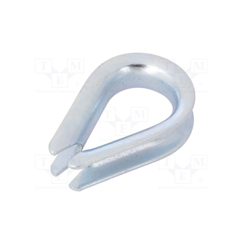 10 pcs : KU12 - Thimble for rope, steel, for rope, Ørope: 12mm, zinc, DIN 6899B