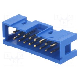 10 pcs : 75869-303LF - Socket, IDC, male, PIN: 16, straight, THT, gold-plated, 2.54mm, blue