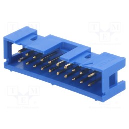10 pcs : 75869-304LF - Socket, IDC, male, PIN: 20, straight, THT, gold-plated, 2.54mm, blue