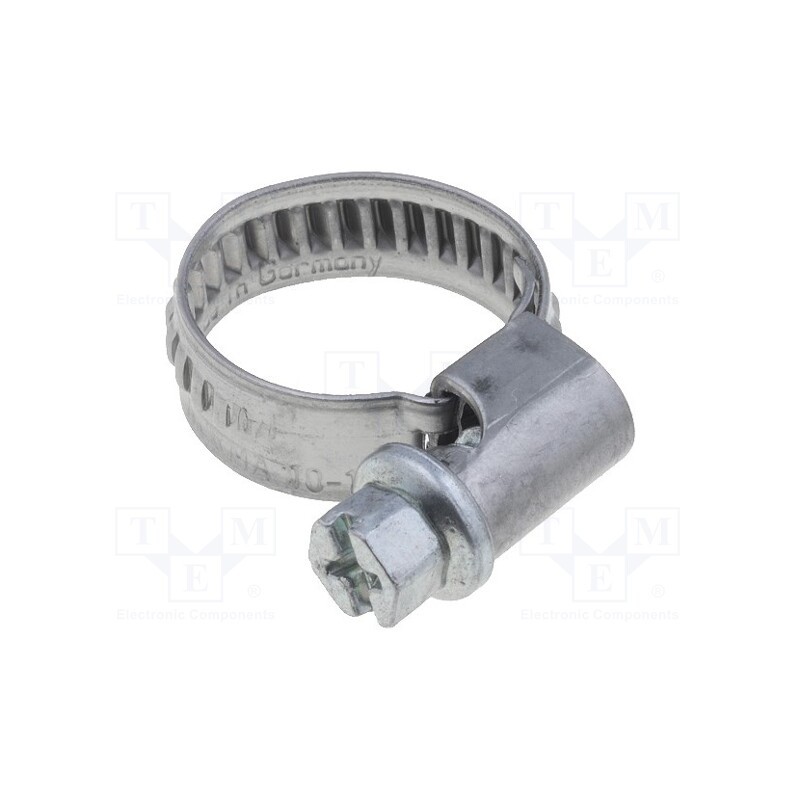 10 pcs : 52003130 - Worm gear clamp, 10÷16mm, steel, Plating: zinc