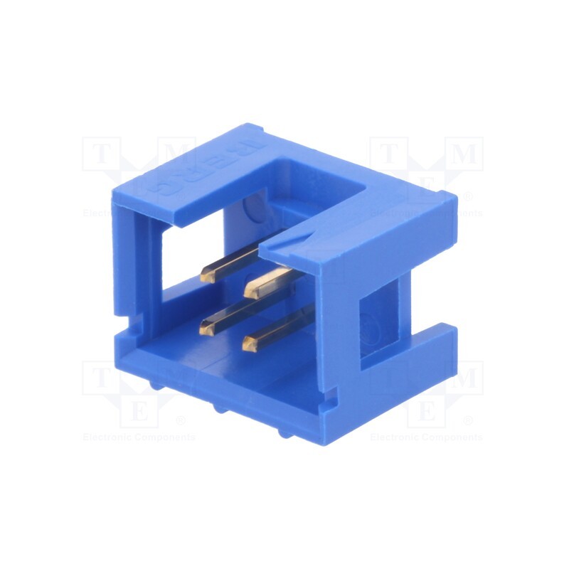 10 pcs : 75869-330LF - Socket, IDC, male, PIN: 4, straight, THT, gold-plated, 2.54mm, blue