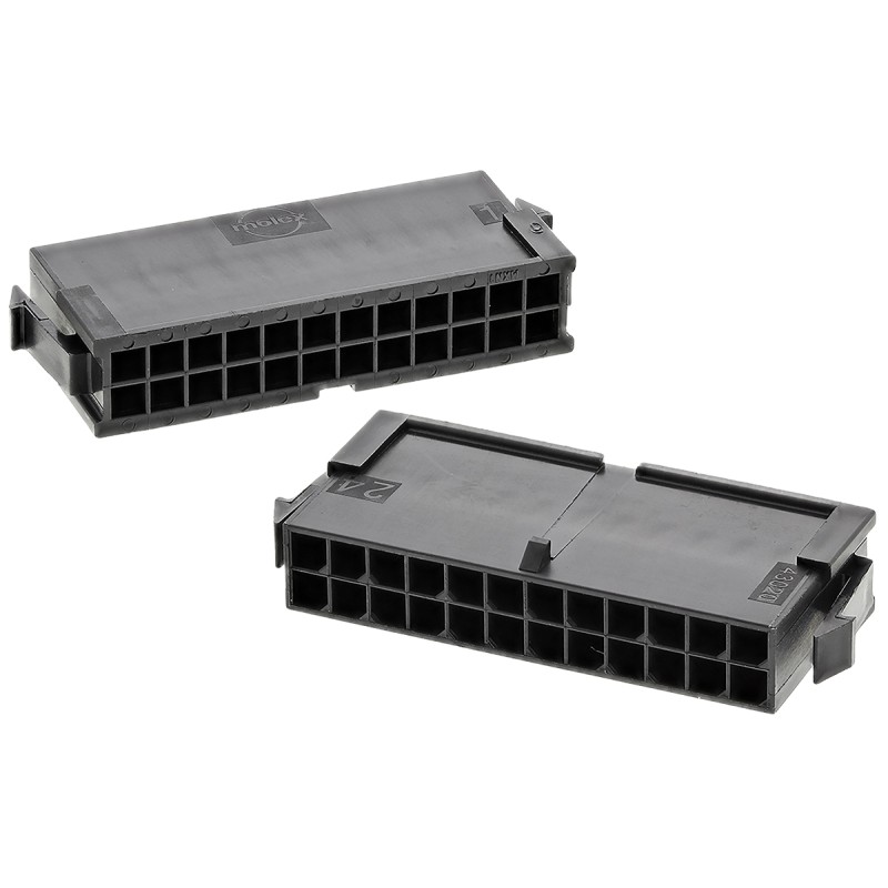 5 pcs - Molex, Micro-Fit 3.0 Male Connector Housing, 3mm Pitch, 24 Way, 2 Row