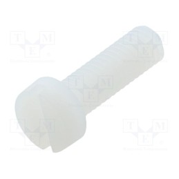 50 pcs : 8G201M6X20 - Screw, M6x20, 1, Head: cheese head, slotted, 1,7mm, polyamide