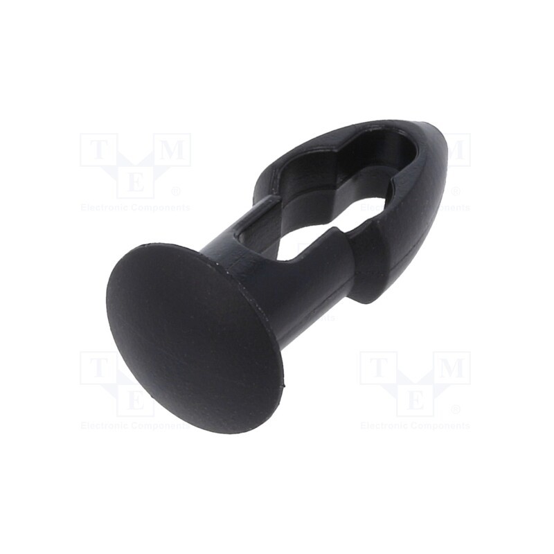 50 pcs : 3335 - Rivet, polyamide, Rivet diam: 5.6mm, L.rivet: 7.9mm, black, UL94V-2