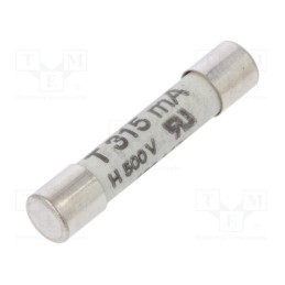 50 pcs : 189140.0,315IP - Fuse: fuse, time-lag, 315mA, 500VAC, ceramic,cylindrical, 6.3x32mm