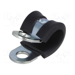 10 pcs : LKD11015 - Fixing clamp, ØBundle : 10mm, W: 15mm, steel, Cover material: EPDM