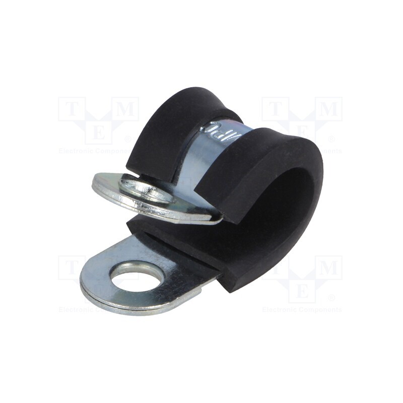 10 pcs : LKD11015 - Fixing clamp, ØBundle : 10mm, W: 15mm, steel, Cover material: EPDM