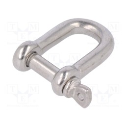 10 pcs : SZE-D5-A4 - Dee shackle, acid resistant steel A4, for rope, 5mm