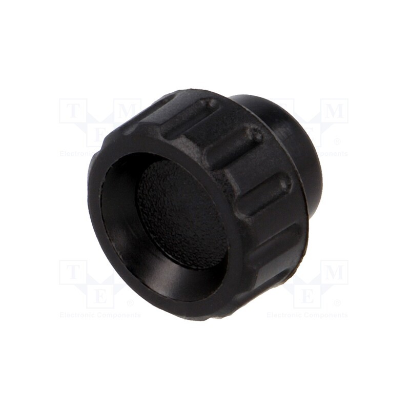 10 pcs : 6321 - Knob, Ø: 16mm, Int.thread: M4, 6mm, H: 13mm, polyamide, knurled