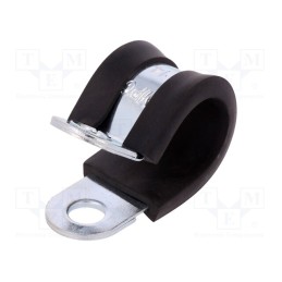 10 pcs : LKD11415 - Fixing clamp, ØBundle : 14mm, W: 15mm, steel, Cover material: EPDM