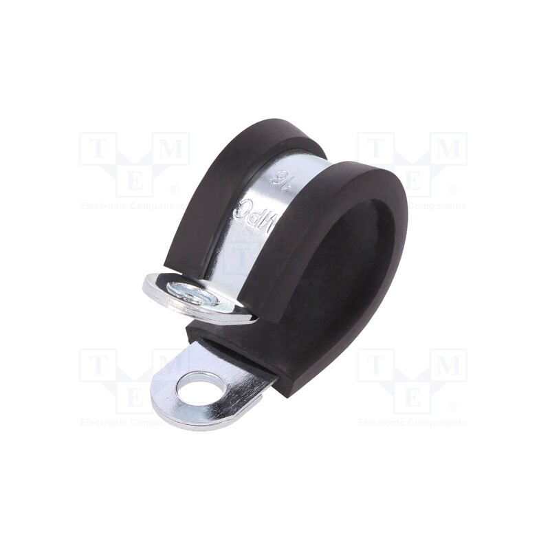 10 pcs : LKD11612 - Fixing clamp, ØBundle : 16mm, W: 12mm, steel, Cover material: EPDM