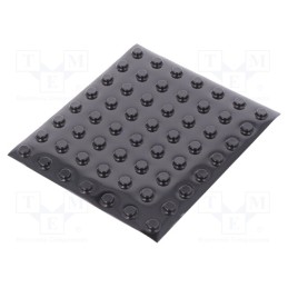 100 pcs : 7000001953 - Self-adhesive foot, H: 2.8mm, black, polyurethane, Dim: Ø8mm