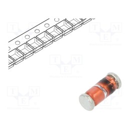 10 pcs : LL103A-GS08 - Diode: Schottky switching, SMD, 40V, 0.2A, 10ns, MiniMELF,SOD80
