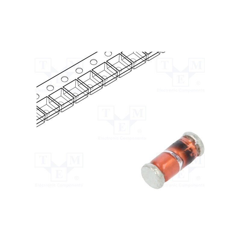 10 pcs : LL103A-GS08 - Diode: Schottky switching, SMD, 40V, 0.2A, 10ns, MiniMELF,SOD80