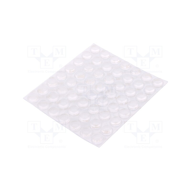 100 pcs : 7000001166 - Self-adhesive foot, H: 3.6mm, transparent, polyurethane, Bumpon