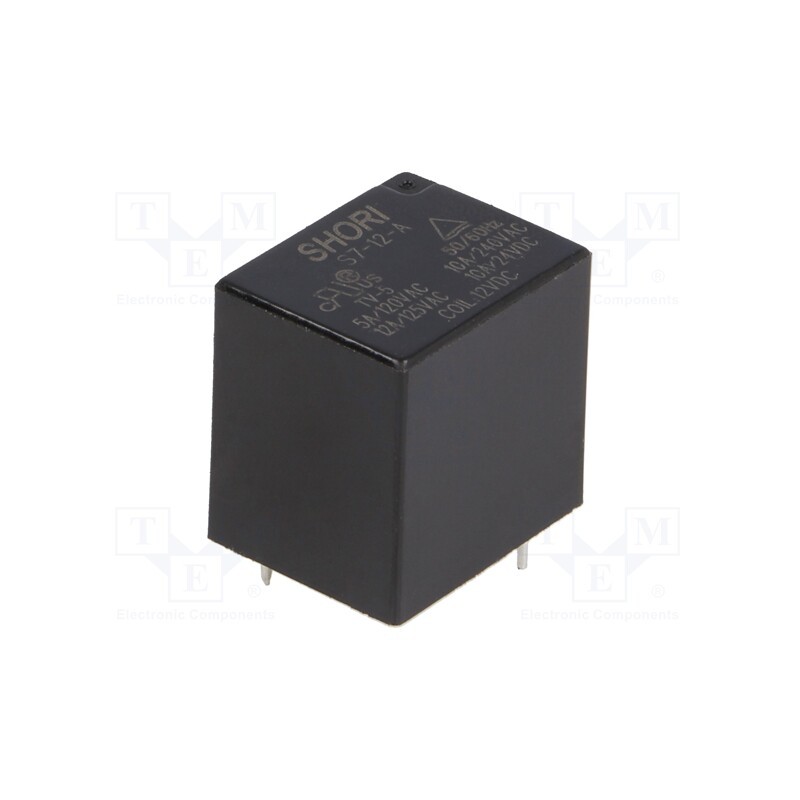 10 pcs : S7-12-1A - Relay: electromagnetic, SPST-NO, Ucoil: 12VDC, 15A/125VAC, PCB
