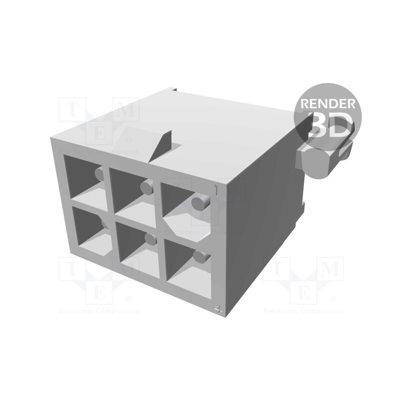 10 pcs : 770178-1 - Socket, wire-board, male, Mini Universal MATE-N-LOK, 4.14mm, 600V